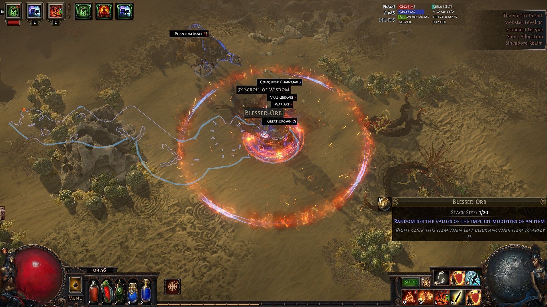 Just stand and watch enemies go down in Righteous Fire (Image via Grinding Gear Games)
